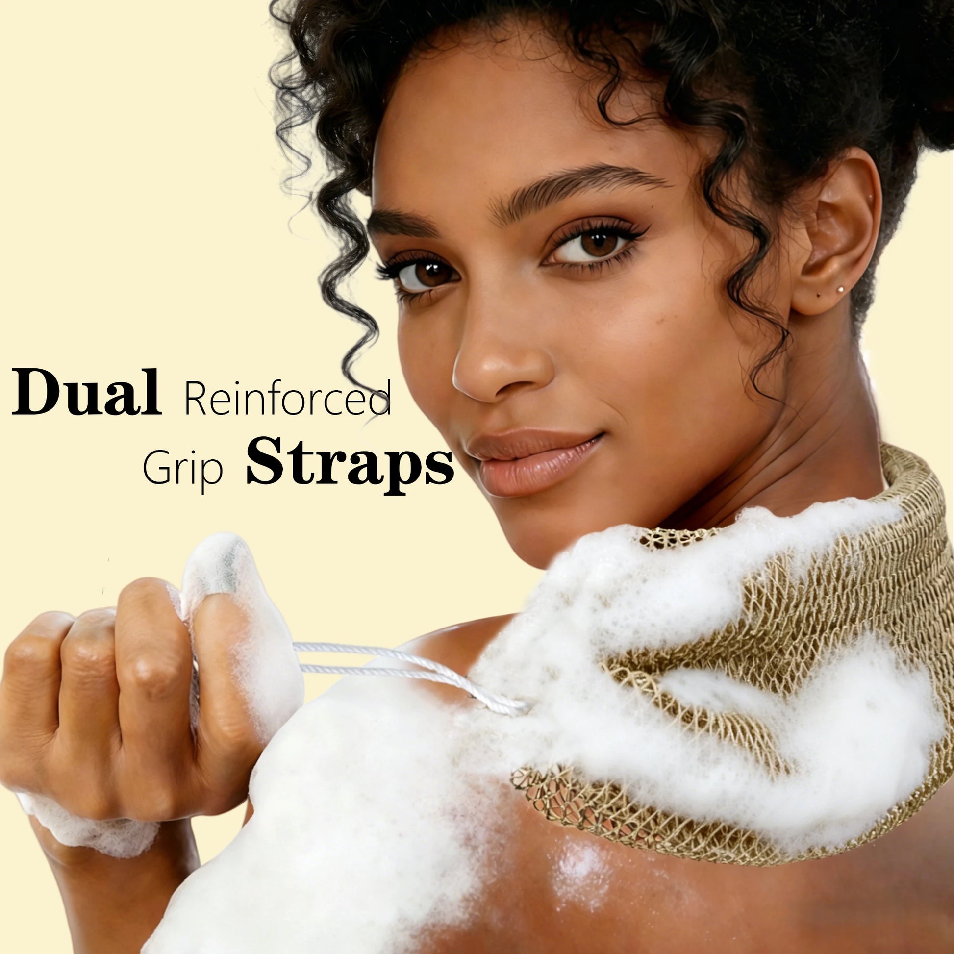 Peakalo Authentic African Net Sponge-2Pcs Exfoliating Bath Shower Loofah Sponge, Gentle Back Scrubber for All Skin Types,Durable